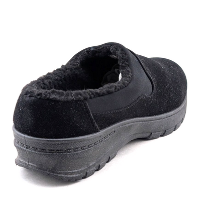 40% OFF ~Duluth Womens Sz 6.5 Mules Black Comfort Walking Shoe Faux Fur Clog Easy Street