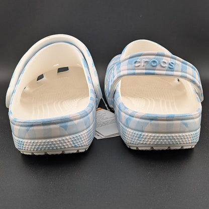 Crocs Classic Clogs Unisex m7 / w9 Blue White Gingham Shoes TLW235 NWT Crocs