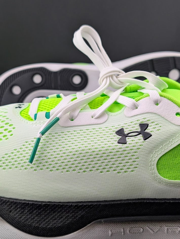Under Armour Men's Size 11.5 ~HOVR Infinite Pro 2~White Hyper Green 3028168-101 Under Armour