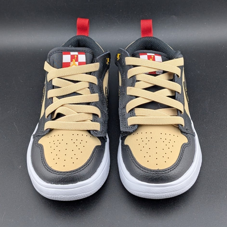 Jordan Unisex 12c Air Jordan 1 Low Alt SE PS Pizza Shoes Tan Black Red Q2015200 Jordan