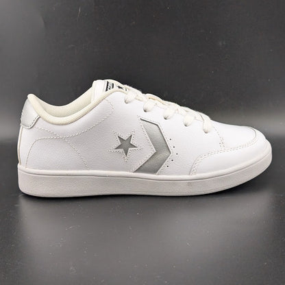 Converse All Star Court OX | Sneaker | Leather | White/Silver | 2 Big Kid Converse