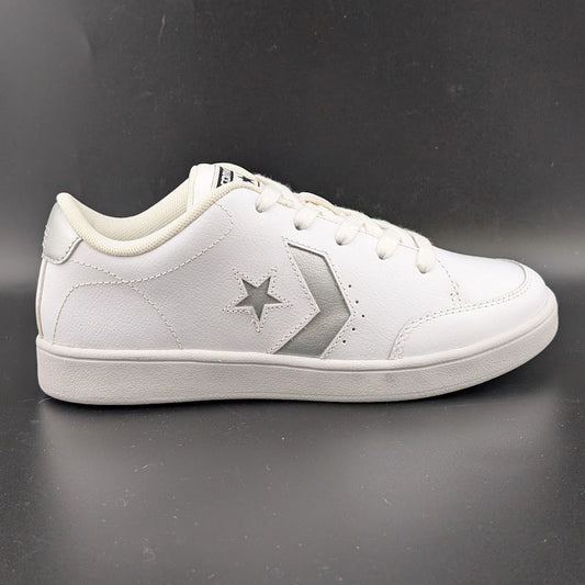 Converse All Star Court OX | Sneaker | Leather | White/Silver | 2 Big Kid Converse