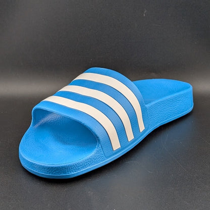 Adidas FY8047 Solar Blue Adilette Aqua Slide Sandals NWT **FREE SHIPPING adidas
