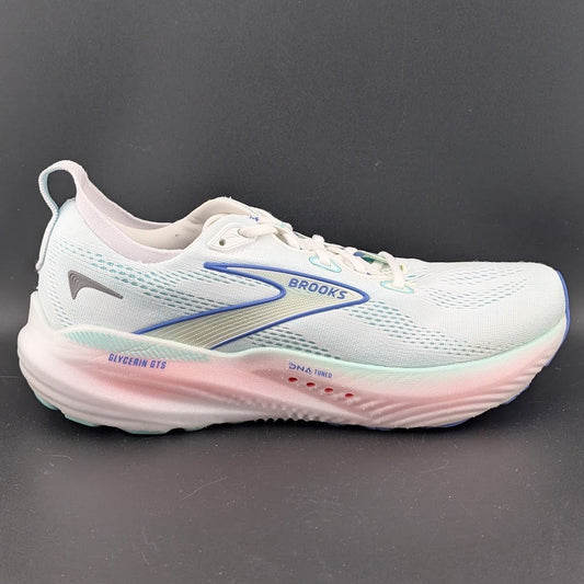 Brooks Women's 10.5 Glycerin GTS 22 Athletic Sneaker White/Limpet/Amparo $175.00 Brooks