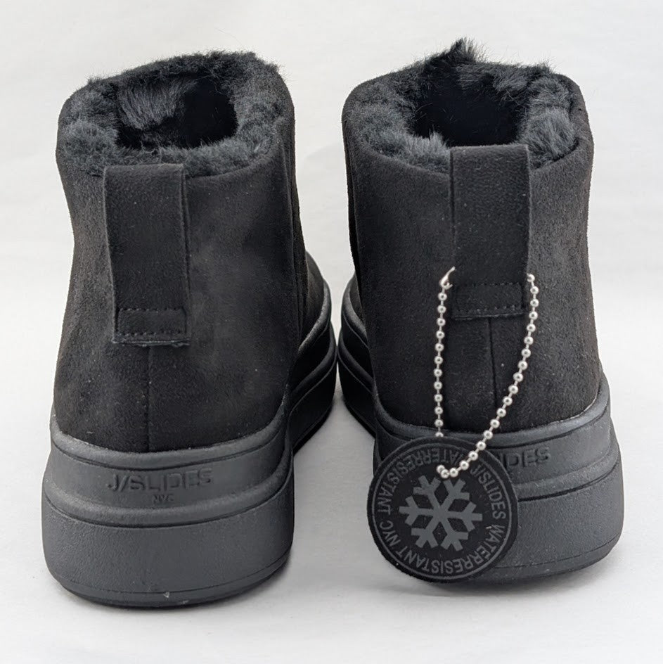 40% OFF New Wos Sz 6.5 Urban Sport Blk Suede Luxe Ankle Boot Faux Fur Lining J/Slides