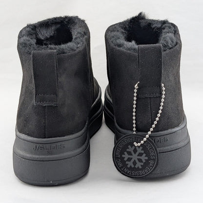 40% OFF New Wos Sz 6.5 Urban Sport Blk Suede Luxe Ankle Boot Faux Fur Lining J/Slides