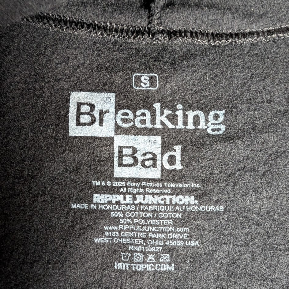 Ripple Junction Unisex Size Small Breaking Bad Blk Full-Zipper Hoodie Ripple Junction