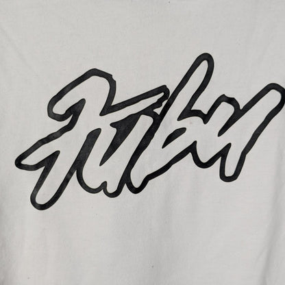 FUBU Men's Long Sleeve Fleece Hoodie Sweatshirt White Size S / LG / XL FUBU