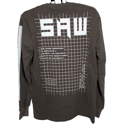 Saw Clothing Couture Sweatshirt Men's Sz XL Moss Green with White~"An Algorithm" SAW Clothing