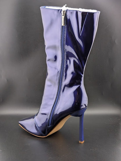 Cape Robbin Luciene Square Toe High Heel Booties Tan or Purple Cape Robbin