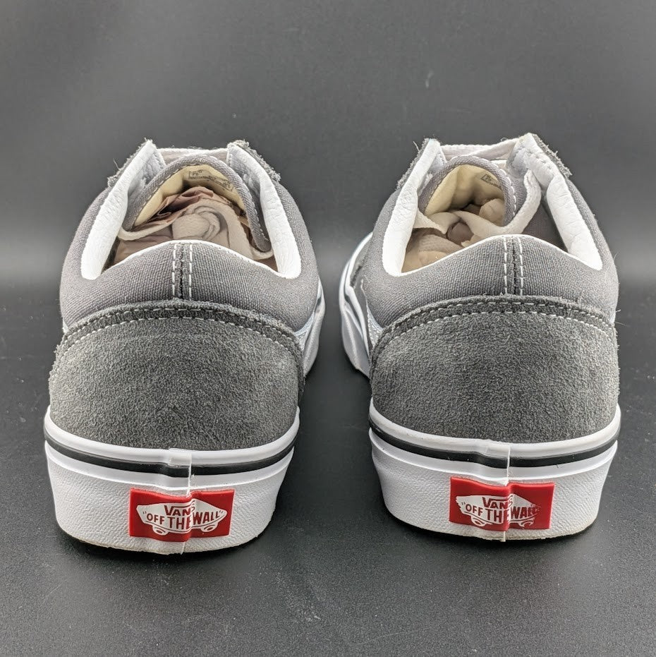 Vans Unisex Pewter Grey Lace-Up Old Skool Skate Shoe Size M8 W9.5 VANS