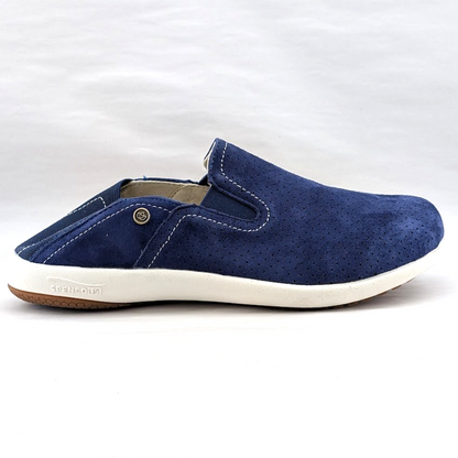 Spenco Brooklyn Women's US 6 Wide Navy Suede Convertible Slip-On Clogs Shoes Spenco