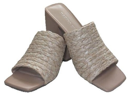 Madden Girl Women's TAZ | Natural Raffia 2.75” Block Heel Sandal | Size 6M Madden Girl
