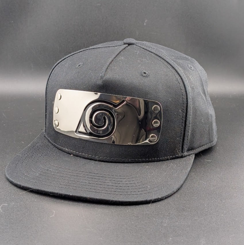 Ripple Junction Naruto Shippuden Mens Snapback Hat - Metal Band Hidden Leaf Logo Ripple Junction
