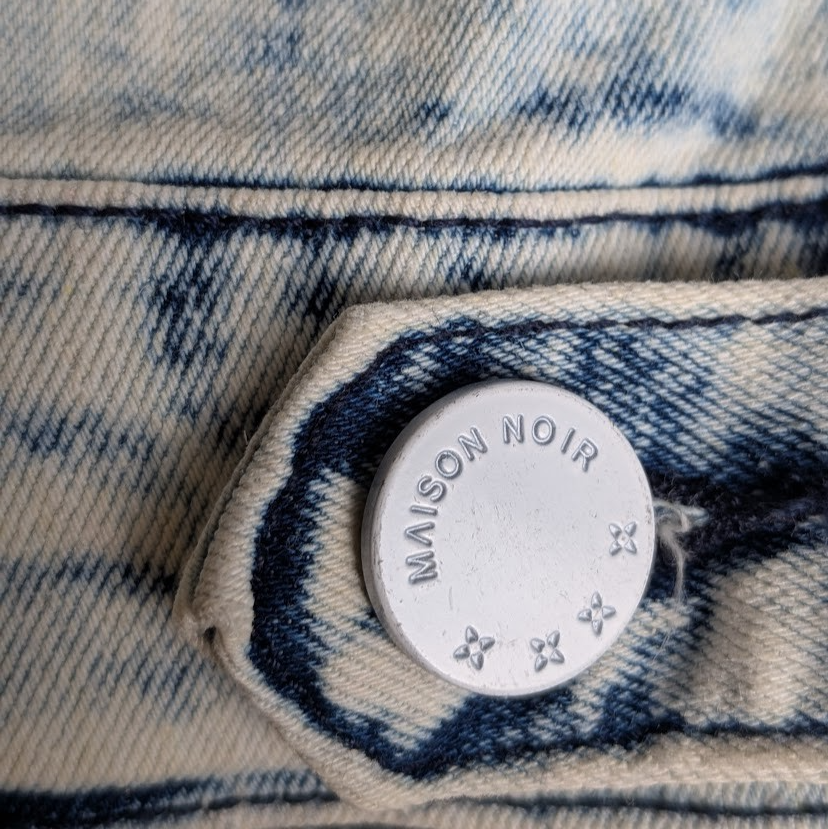 Maison Noir Fashion Denim Hand Painted Skull Jacket Men’s Sz XXL NEW w/ Tags Maison Noir