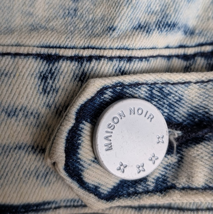 Maison Noir Fashion Denim Hand Painted Skull Jacket Men’s Sz XXL NEW w/ Tags Maison Noir