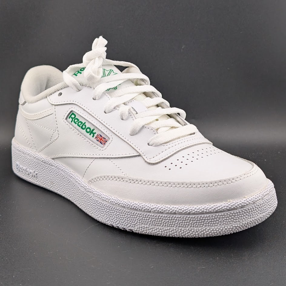 Reebok Men's Size 8 ~ Club C 85 White Green Tennis / Pickleball Court Shoes NIB Reebok
