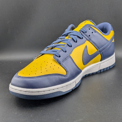 Nike Men's Size 15 Dunk Low Michigan Varsity Maze Midnight Navy White DD1391-700 Nike
