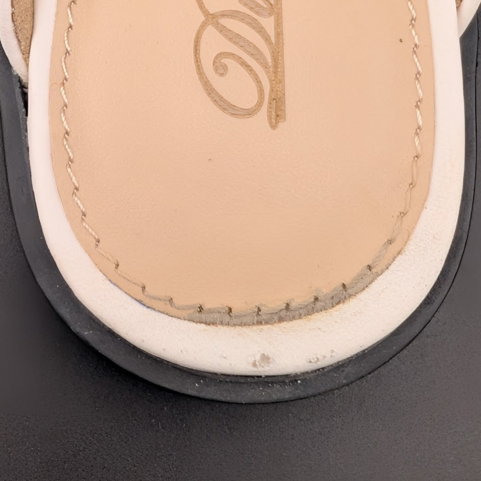 Dunion White Slip-On Mules Women's Size 7.5M Faux Leather Imperfect (See Notes) Dunion