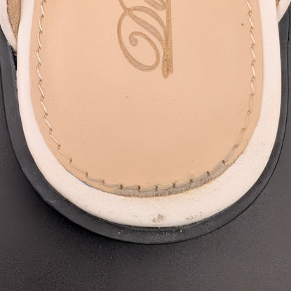 Dunion White Slip-On Mules Women's Size 7.5M Faux Leather Imperfect (See Notes) Dunion