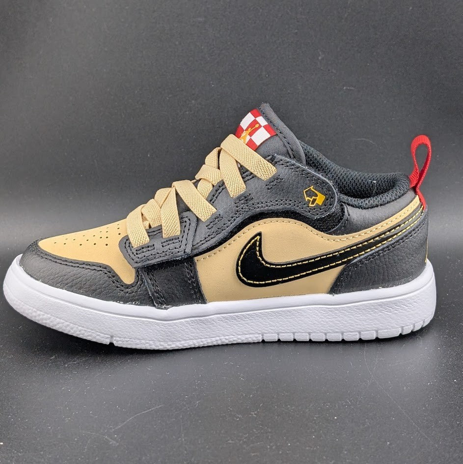 Jordan Unisex 12c Air Jordan 1 Low Alt SE PS Pizza Shoes Tan Black Red Q2015200 Jordan