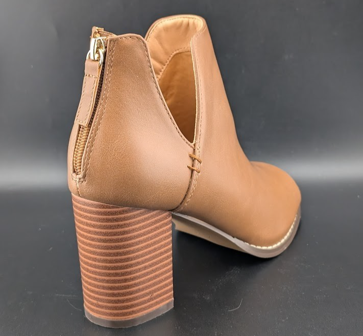 Coutgo Ankle Boots With Peep Toe V-Cutout | Color: Whiskey | Womens Size: 7.5 M Coutgo