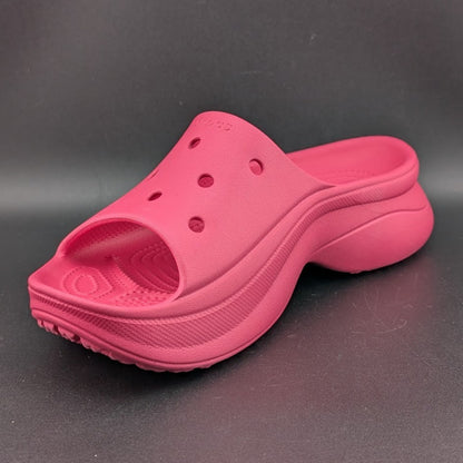 Crocs BAE Slides Slip On Platform Sandals/Slide DRAGON FRUIT PINK w Sz. 7 - NEW Crocs