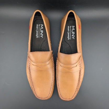 Marc Joseph New York Nebraska Loafer Men's US 10M Tan Napa Leather Shoes Mocs Marc Joseph New York