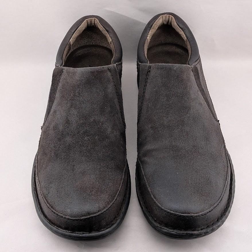 Born Nigel Mens Size 9.5 Dark Brown Leather Slip On Casual Loafer Shoes H48222 Born