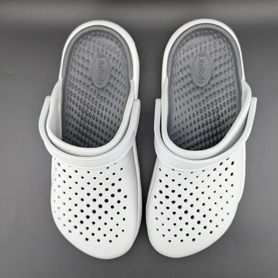 Crocs InMotion LiteRide Clogs Men's Size 6 / Wos 8 Gray Perforated Shoes Crocs