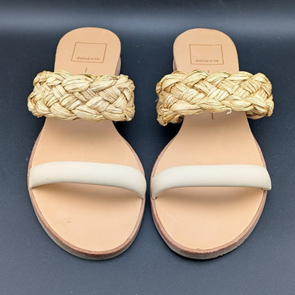 NEW DOLCE VITA Women's Size 9 Natural Raffia Slide/Sandals Dolce Vita