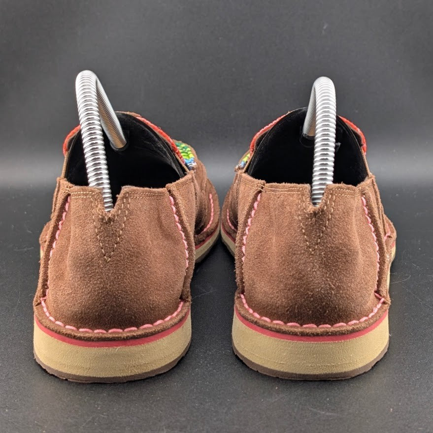 Ariat Cruiser Women's Sz 9B Brown Suede/Serape Mesh Slip On Loafers 10018587 NEW Ariat