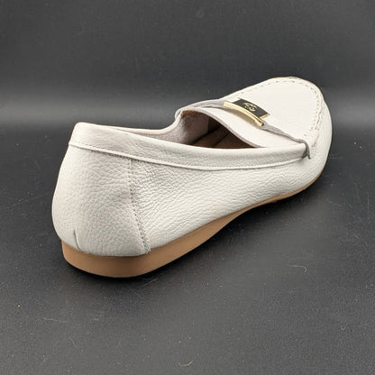 Giani Bernini Womens Size 8M Dailyn Tumbled White Leather Loafers w/ Memory Foam Giani Bernini