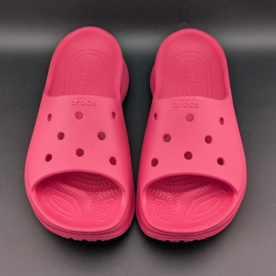 Crocs BAE Slides Slip On Platform Sandals/Slide DRAGON FRUIT PINK w Sz. 7 - NEW Crocs