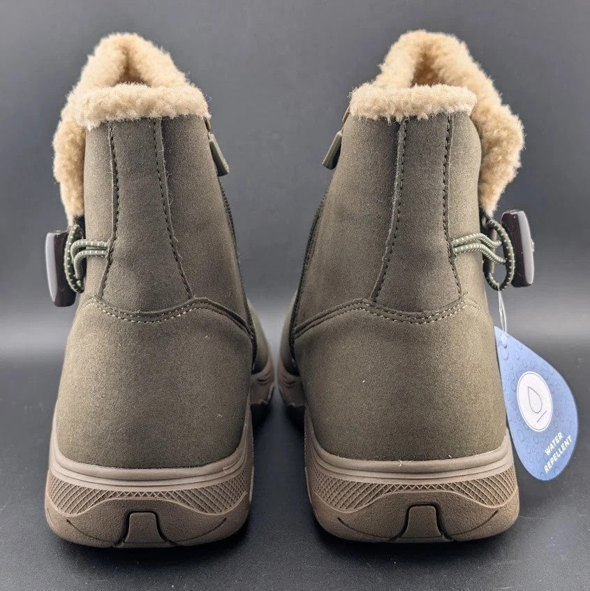 Easy Spirit Tyme2 Ankle Boot Women's 11M Taupe Water Repellent Lining Easy Spirit