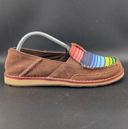 Ariat Cruiser Women's Sz 9B Brown Suede/Serape Mesh Slip On Loafers 10018587 NEW Ariat