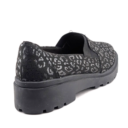 Clarks Women's Size 10 Calla Rae Black Leopard Print Loafer Flats Clarks