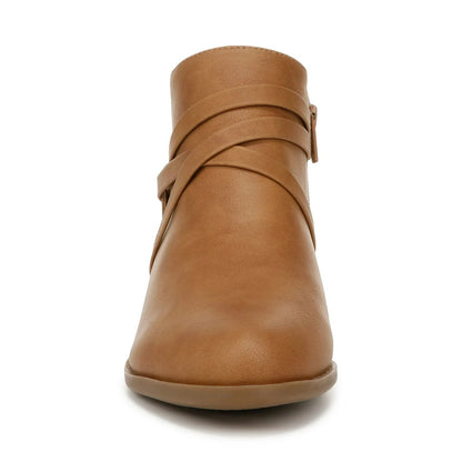 LifeStride Women's Amara Tan Bootie Multiple Sizes in Wide and Medium Flex Sole LifeStride