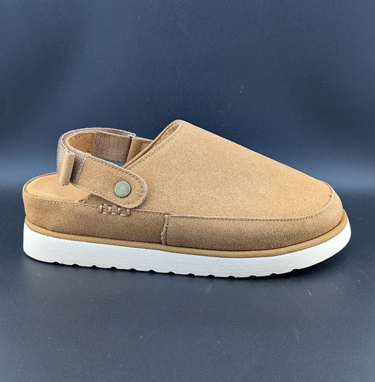 Women's Sz 8.5 Wide Faux Suede Platform Clogs / Slippers with Memory Foam Miggliacci