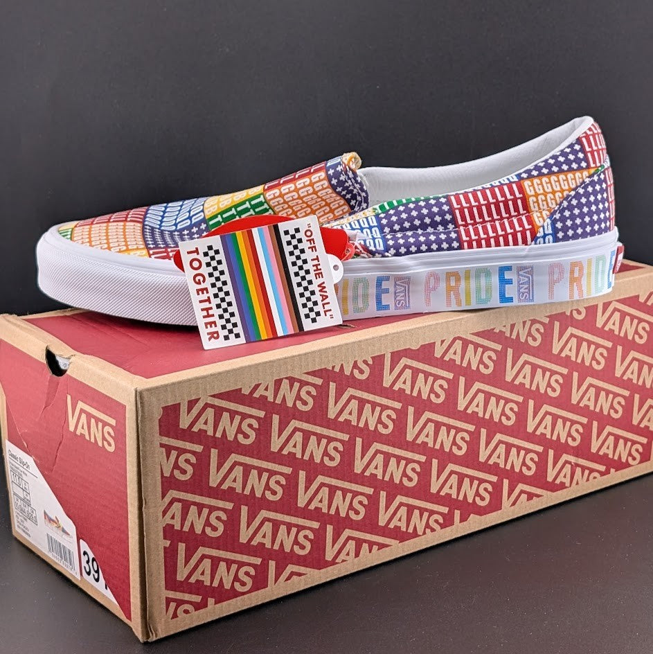 Vans Classic Slip On LGBTQ+ Pride Unisex Classic Slip-On Sneakers VN0A33TB3WJ VANS