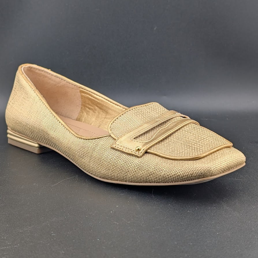 Franco Sarto Size 8 Tesica Metallic Penny Loafer w/ Square Toe Franco Sarto