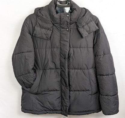 Pioneer Women's XL Summit Black Puffer Jacket w/ Removable Hood and Packable Sac Pioneer Camp
