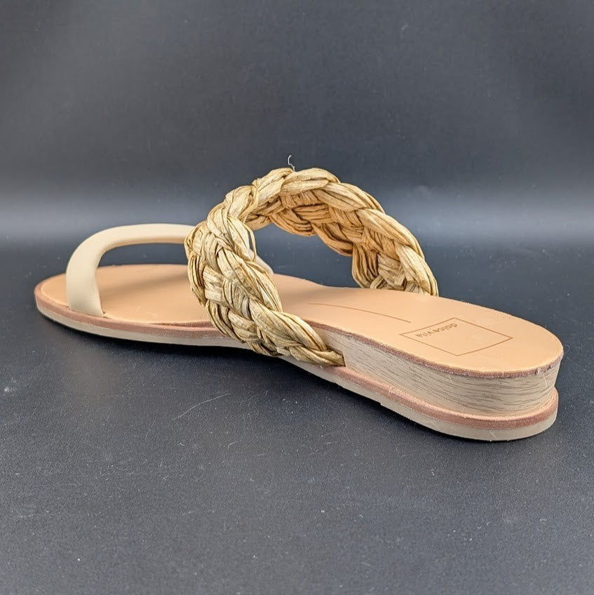 NEW DOLCE VITA Women's Size 9 Natural Raffia Slide/Sandals Dolce Vita