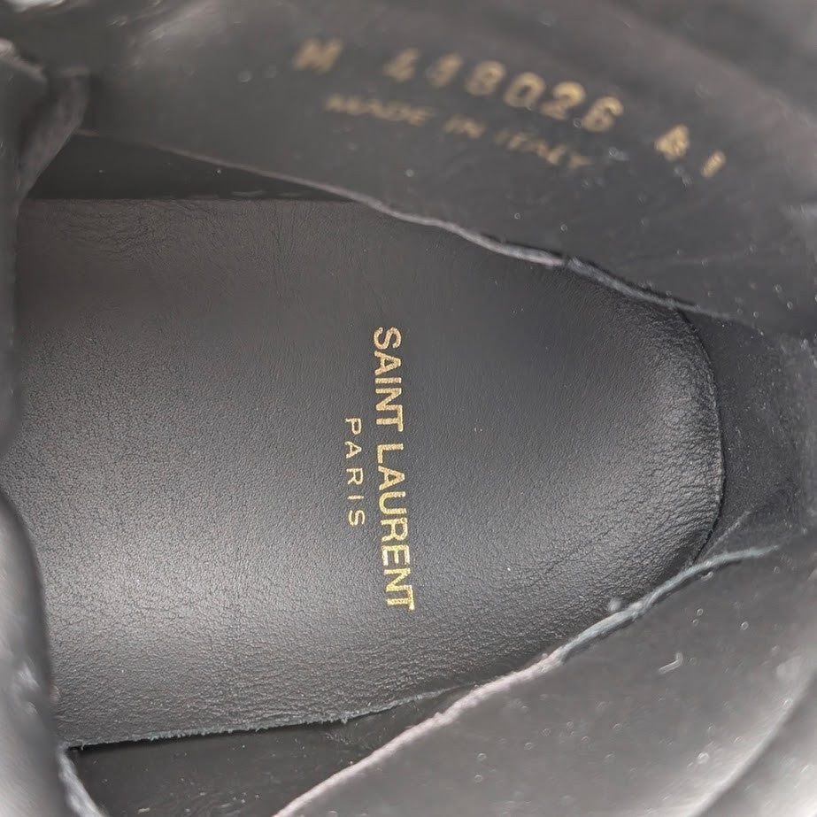 Saint Laurent SL10H High Top Sneaker Black Leather 418026 Sz EU41/Men 8/Wos 9.5 Saint Laurent