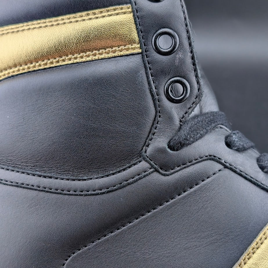 NM Saint Laurent SL/10H Black Gold High Top Sneakers EU 41 Saint Laurent