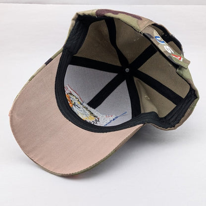 American Flag & Eagle Embroidered Flames Adjustable Hat ~ NEW~QUALITY USA