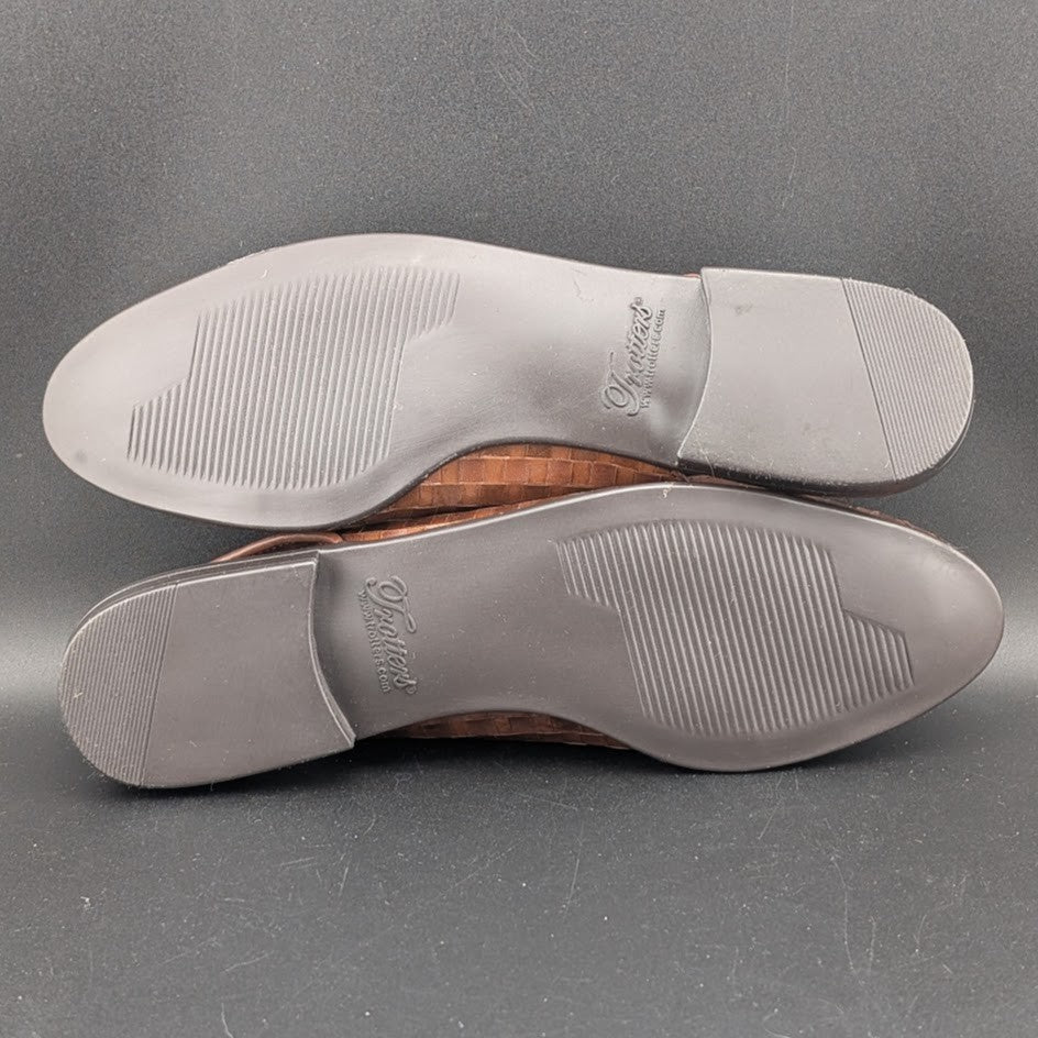 Women's Trotters Size 6 or 6.5 "Lucy" Cognac Woven Slingback Flat T1711-206 NIB Trotters
