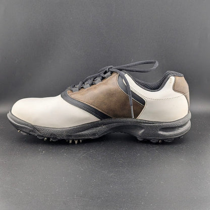 FootJoy GreenJoys Mens Size 11M White Brown Leather Oxford Golfing FootJoy