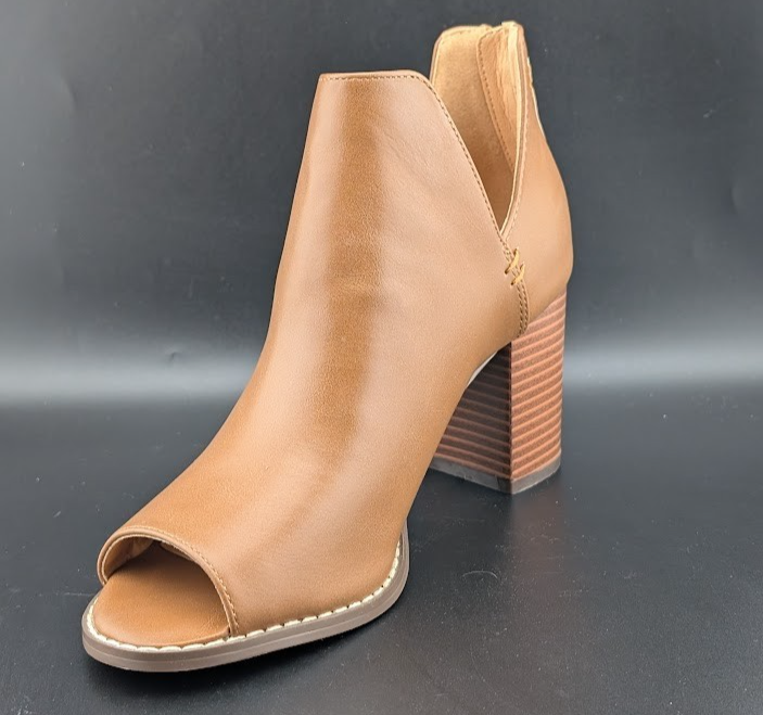Coutgo Ankle Boots With Peep Toe V-Cutout | Color: Whiskey | Womens Size: 7.5 M Coutgo