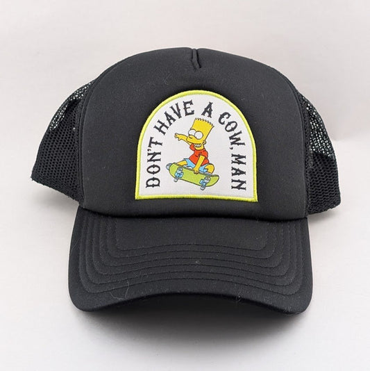 Bart Simpson ‘Don’t Have A Cow Man’ Baseball Cap SnapBack NWT Mad Engine 20th TV Mad Engine